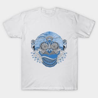 Crazy blue monkey T-Shirt